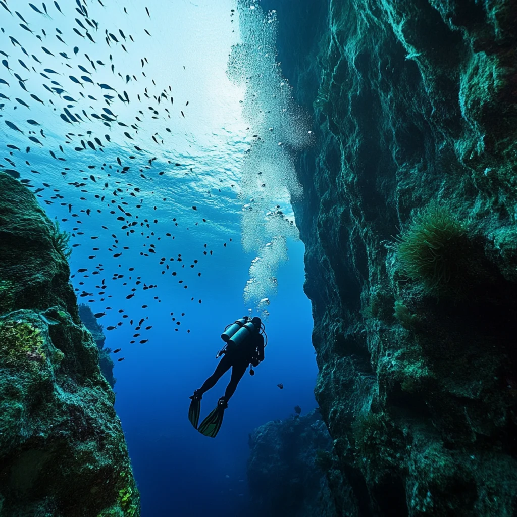 Deep sea diving heart health